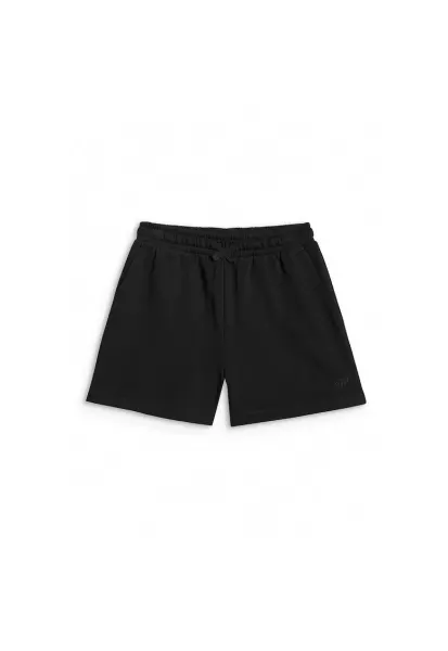 Pantaloni de trening pentru fete -  negri - croiala oversize - bumbac
