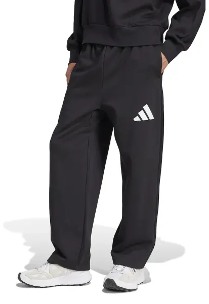 Pantaloni de trening relaxed-fit cu logo Essentials - Alb/Negru