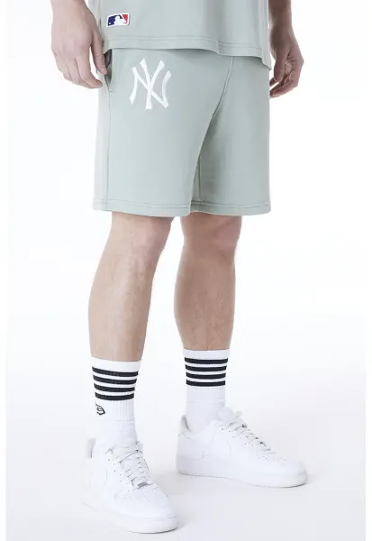 Pantaloni de trening scurti cu snur si monograma brodata - Gri cenusiu
