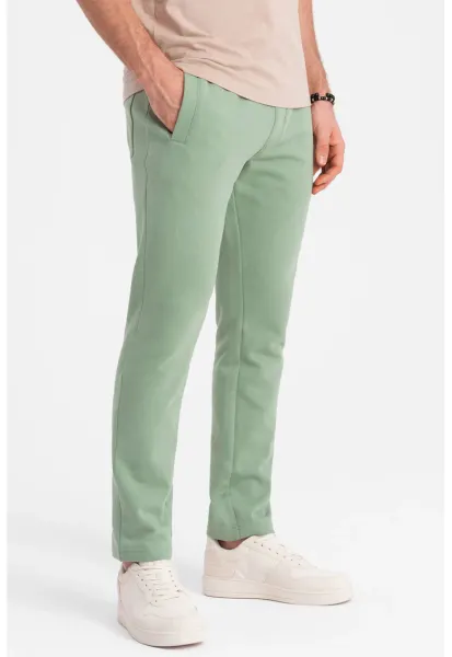 Pantaloni de trening slim fit cu buzunare laterale - Verde aquamarin