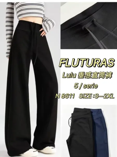 Pantaloni Engros pentru femei,evazat larg cu snur, tip sport, casual, cu talie inalta , super calitate, elastan [CLONE]