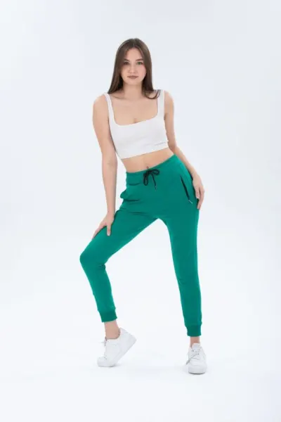 Pantaloni fete cu patent si fermoar la buzunare, en-gross