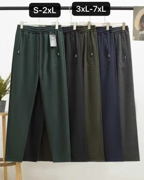Pantaloni gros vatuiti Engros pentru barbati, sport, drept, marime normal si batal