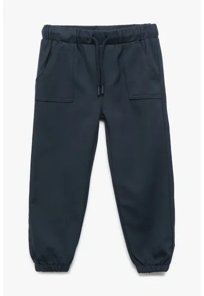 Pantaloni jogger uni - Albastru ultramarin