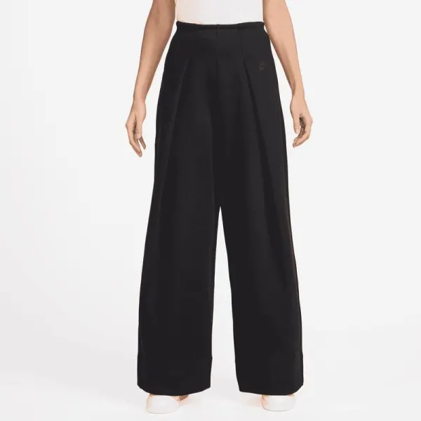 Pantaloni Nike W NSW TCH FLC HR PLT PANT WIDE