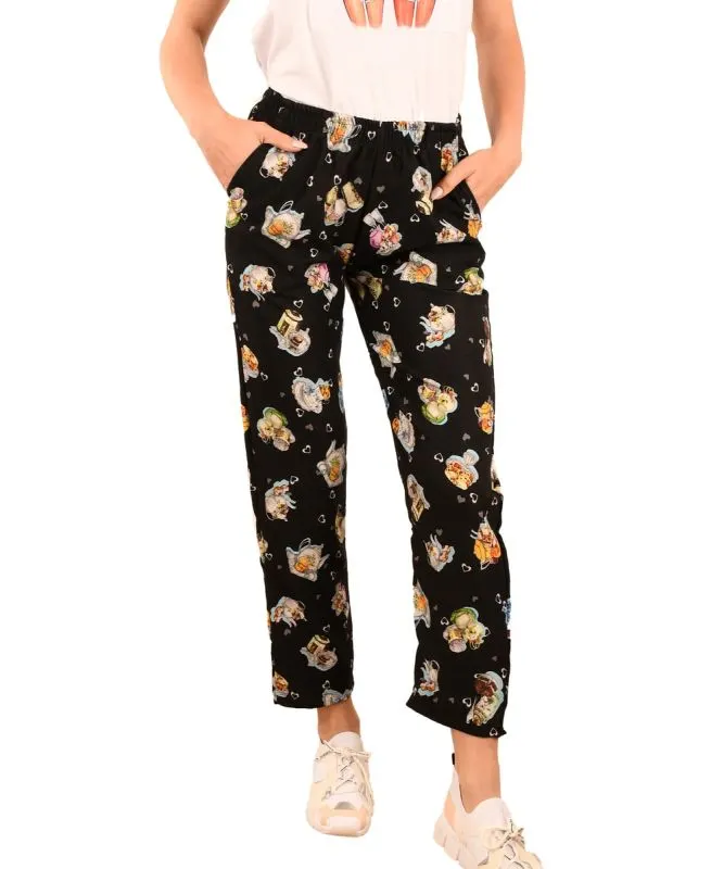 Pantaloni pentru dama negri Tea- cod 45673