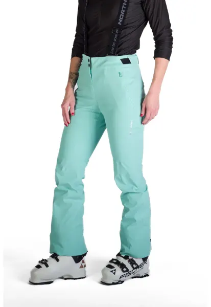 Pantaloni schi 10K/10K cu bretele dama Tamera - Verde deschis