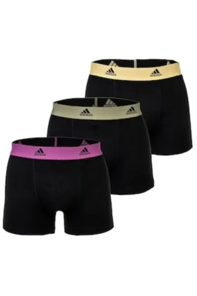 Pantaloni scurți boxer bărbătești ADIDAS, set de 3 - pantaloni scurți, Active Flex bumbac, logo, simpli