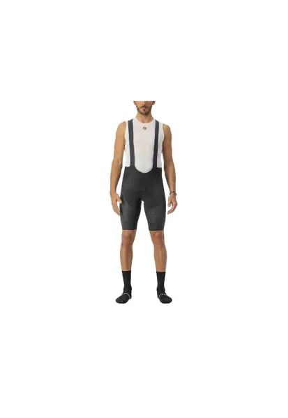 Pantaloni scurti ciclism cu bretele barbati  Superleggera-Negru-