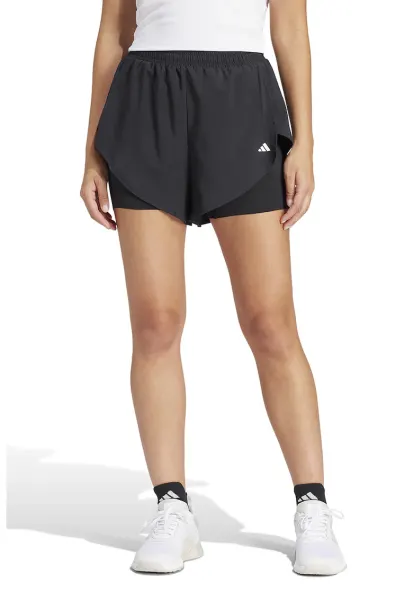 Pantaloni scurti cu logo pentru fitness - Negru