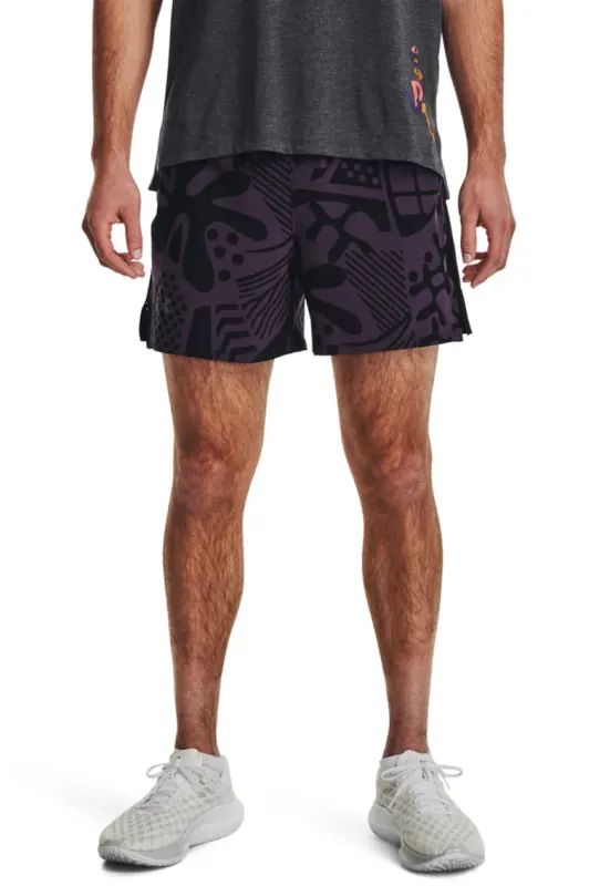 Pantaloni scurti cu snur interior de ajustare pentru alergare Run In Peace - Negru/Violet