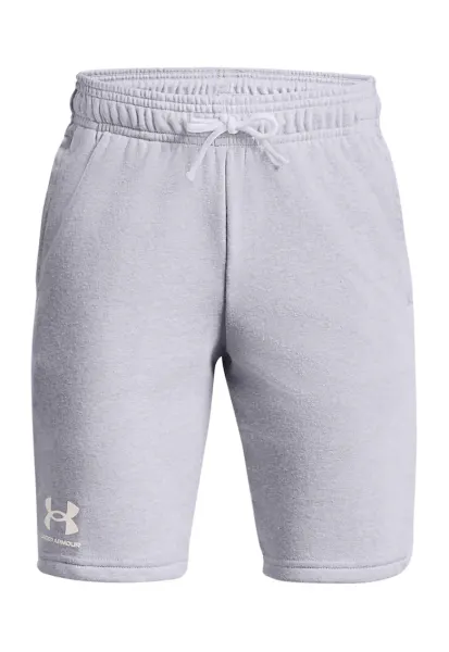 Pantaloni scurti cu snururi pentru antrenament Rival Terry - Alb/Gri deschis