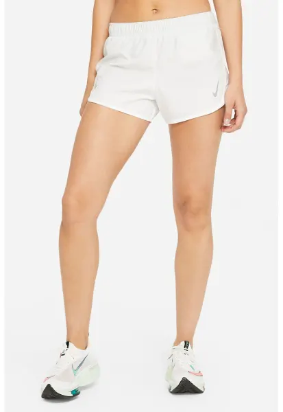 Pantaloni scurti cu tehnologie Dri-Fit pentru alergare Tempo Race - Alb murdar