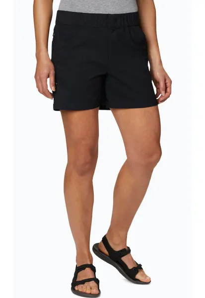 Pantaloni scurti de trekking pentru femei - Saturday Trail - Nylon - Elastan - Negru - Negru