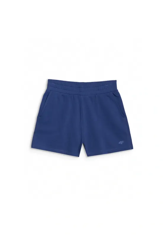 Pantaloni scurti de trening albastru - bumbac si poliester