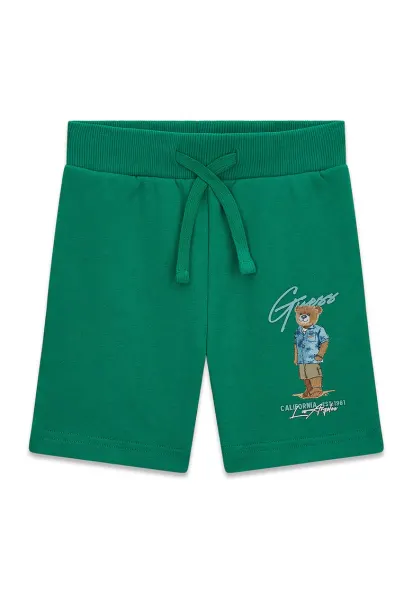 Pantaloni scurti de trening cu logo - Verde aquamarin