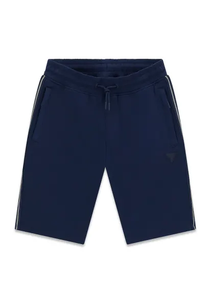 Pantaloni scurti de trening cu snur de ajustare - Bleumarin