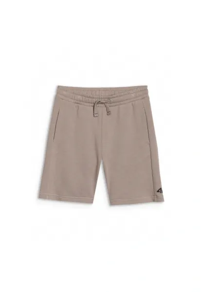 Pantaloni scurti de trening pentru baieti  bej - bumbac si poliester