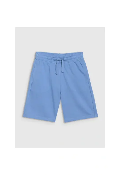 Pantaloni scurti de trening pentru baieti - bumbac - albastru