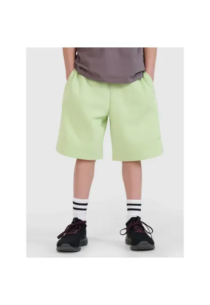 Pantaloni scurti de trening pentru baieti - verde - oversize - fara captuseala