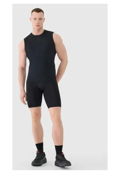 Pantaloni scurti de trening  slim - uscare rapida - negru - material reciclat