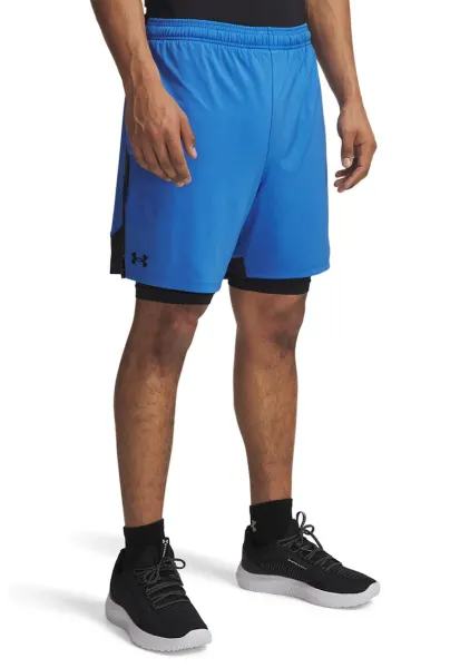Pantaloni scurti pentru fitness Tech Vent - Negru/Albastru royal