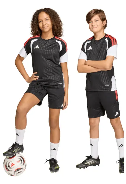 Pantaloni scurti pentru fotbal Tiro26 Competition - Rosu/Alb/Negru