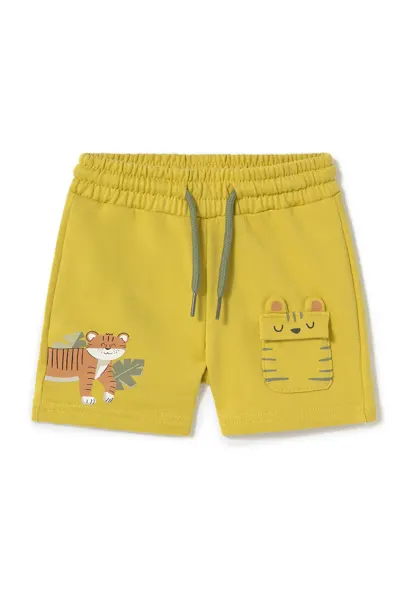 Pantaloni scurti sport baieti  1242 10 - Bumbac/Poliester - Galben - Galben