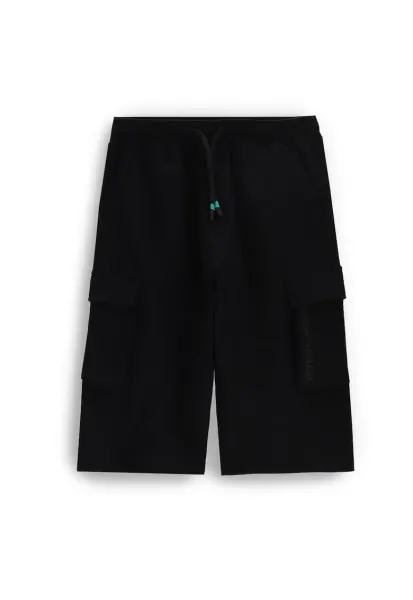 Pantaloni scurti sport baieti  WC5120503TBJ - Bumbac - Negru - Negru