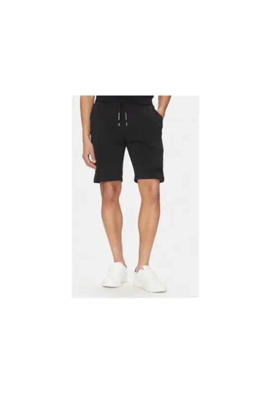 Pantaloni scurti sport barbati  25411850 - Bumbac/Nylon - Negru - Negru