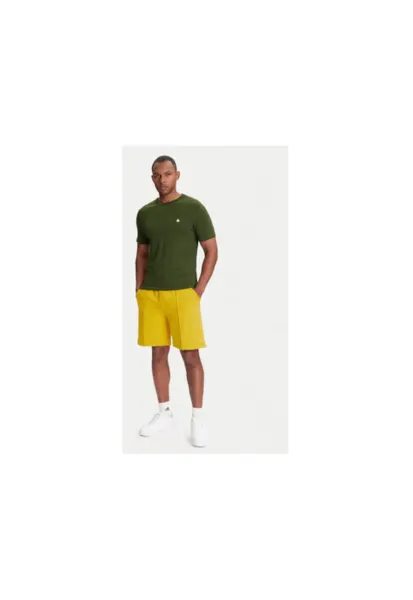 Pantaloni scurti sport barbati  342ZU900X - Bumbac - Galben - Galben