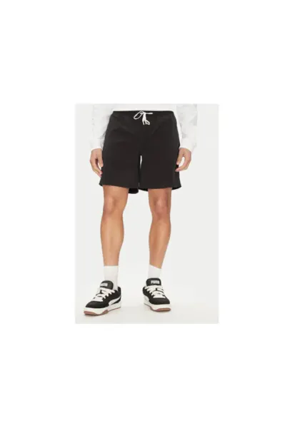 Pantaloni scurti sport barbati  ADYWS03079 - Poliester reciclat - Negru - Negru