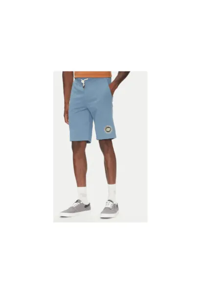 Pantaloni scurti sport barbati  EQYFB03395 - Bumbac/Poliester - Albastru - Albastru