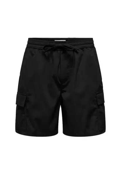 Pantaloni scurti sport barbati  Sons - 22034462 - Bumbac/Poliester - Negru - Negru