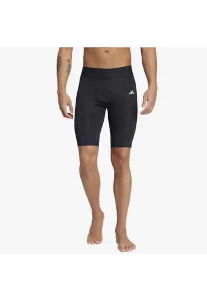 Pantaloni scurti sport barbati  Techfit - elastan/poliester - negru
