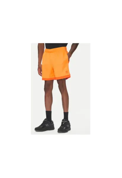 Pantaloni scurți sport cu imprimeu - Portocaliu