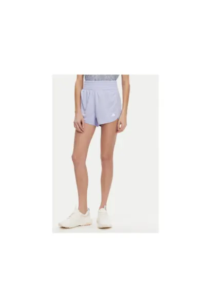 Pantaloni scurti sport cu talie elastica si inalta