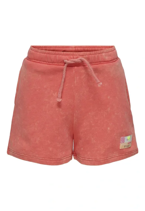 Pantaloni scurti sport fete 15347958 - Bumbac organic/Poliester - Portocaliu - Portocaliu