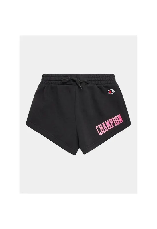 Pantaloni scurti sport Fete - 302219629 - Bumbac - Negru
