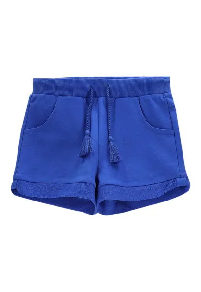 Pantaloni scurti sport fete  WC5120401FGK - Bumbac - Albastru - Albastru