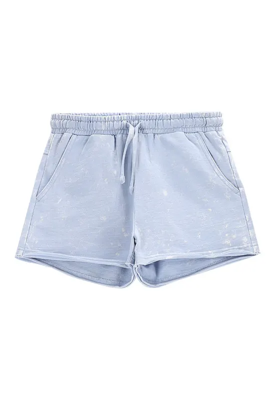 Pantaloni scurti sport fete WC5120401HGJ - Bumbac - Albastru deschis - Albastru deschis