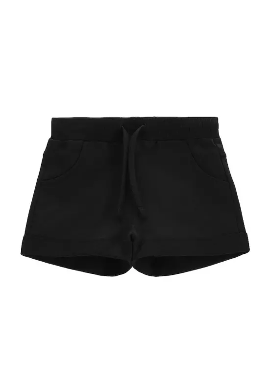Pantaloni scurti sport fete  WC5120401VGC - Bumbac - Negru - Negru