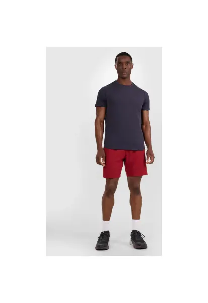 Pantaloni Scurti Sport - Sort Antrenament Barbati -  Poliester - Rosu - Rosu