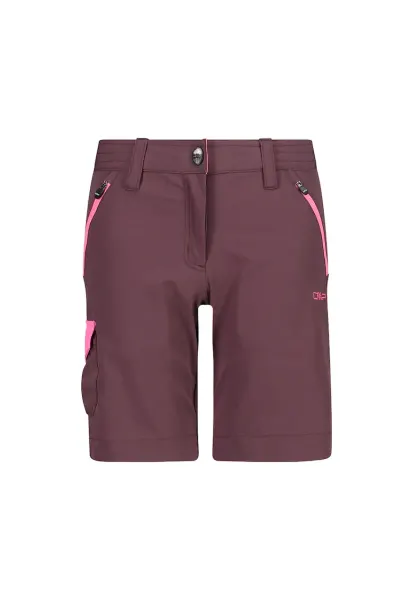Pantaloni scurti trekking copii  32T5315 - Visiniu