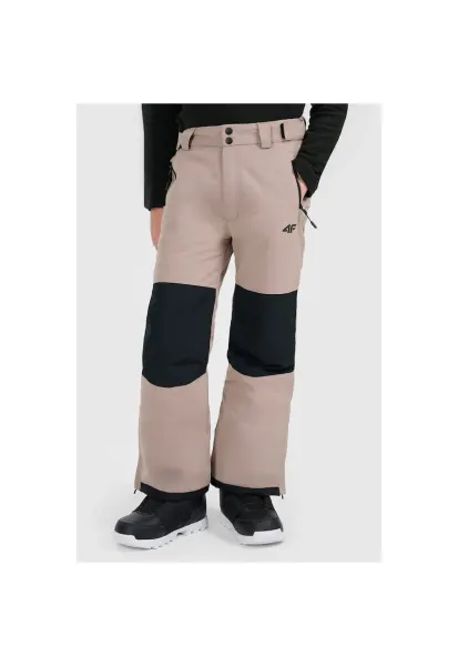 Pantaloni ski baieti -  poliester - maro/negru -
