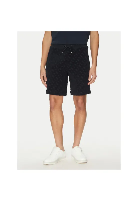 Pantaloni sport barbati bleumarin cu print