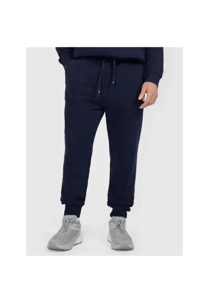 Pantaloni sport barbati  bumbac - bleumarin inchis