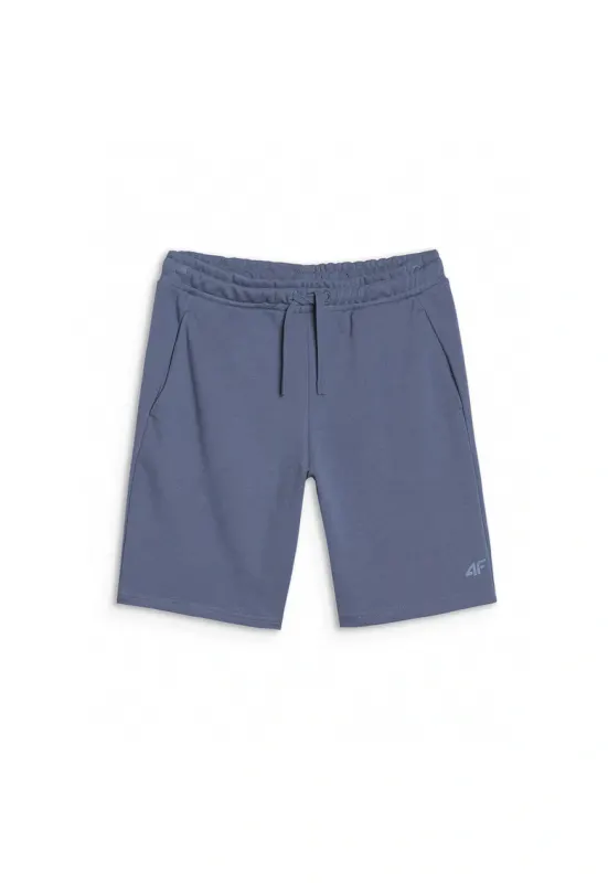 Pantaloni sport barbati -  scurti - bleumarin - bumbac si poliester - talie ajustabila