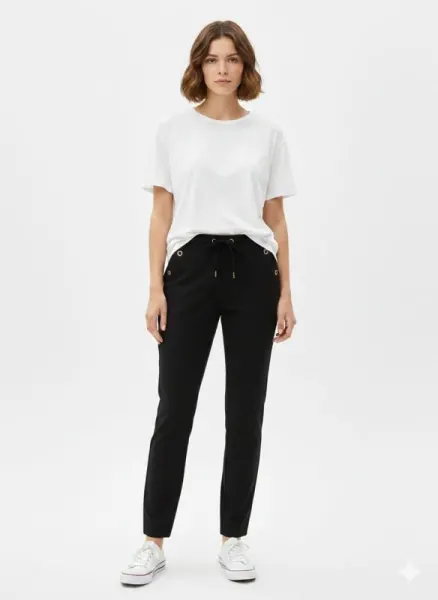 Pantaloni sport-casual, cu capse la buzunare, cod A407, en-gross .