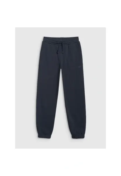 Pantaloni sport copii -  albastru marin - stil sportiv - textil - pentru fete